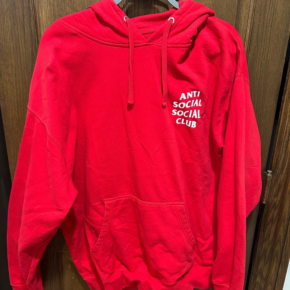 Anti Social Social Club Red Sweater Vibrant Pullover